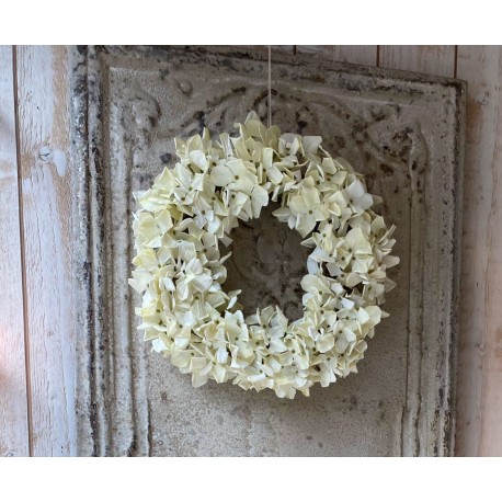 Couronne d’hortensia blanc