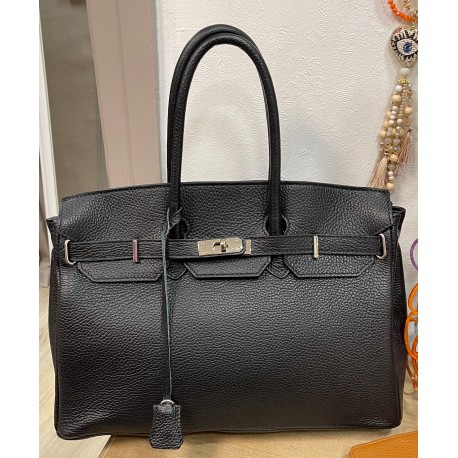 Sac cuir L  noir 18821