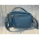 Sac cuir  Bleu/gris