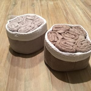 Panière de 6 serviettes invités