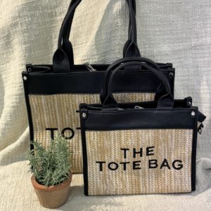 Sac tressé noir Small