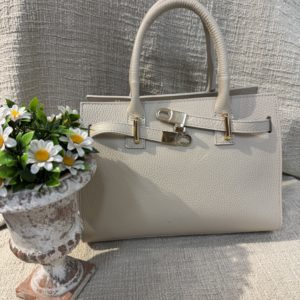 Sac en cuir Hermine Beige