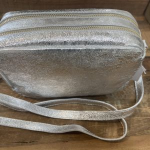 Sac cuir Argenté